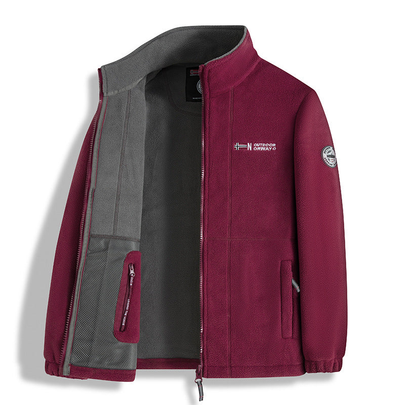 Herren Fleecejacke mit hohem Kragen Drune