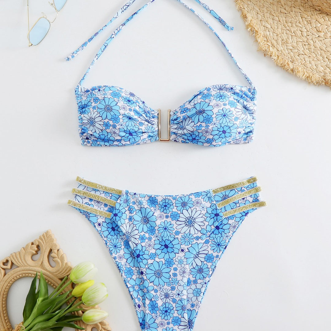 Damen Bandeau-Bikini mit verstellbaren Trägern und elegantem Schnitt Drune