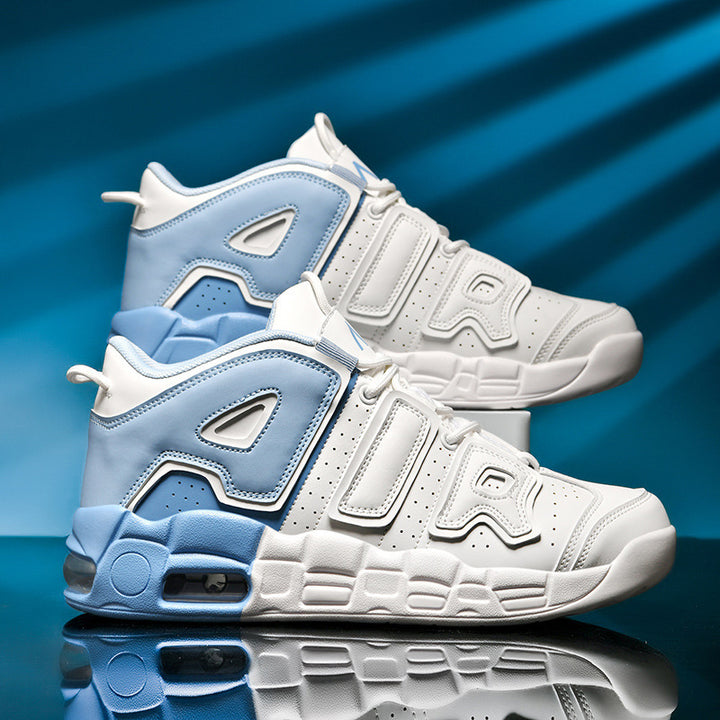 Unisex hochwertige Streetball-Sneaker mit perforiertem Obermaterial, verstärkten Overlays und gedämpfter Wellen-Zwischensohle Drune