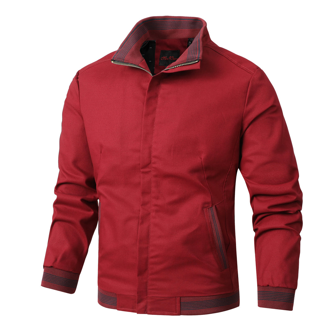 Herren Slim-Fit Bomberjacke im Field-Stil mit Stehkragen Drune