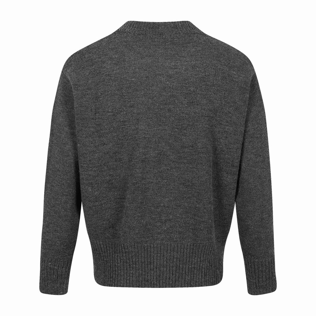 Herren Doppelt geknöpfte Strickcardigan mit Zopfmuster und Stehkragen Drune