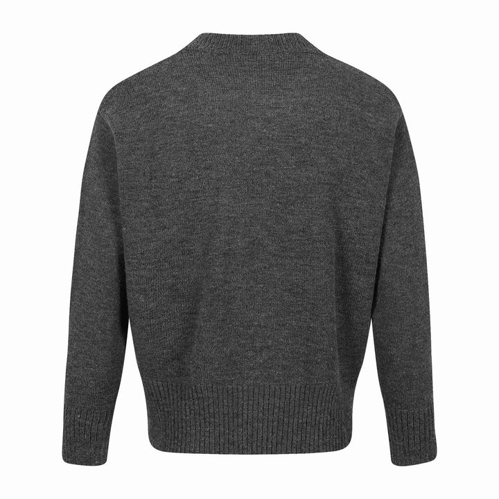 Herren Doppelt geknöpfte Strickcardigan mit Zopfmuster und Stehkragen Drune