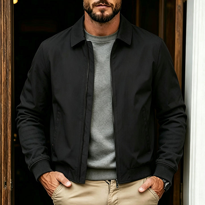 Herren Modische Freizeitjacke mit Stehkragen Drune
