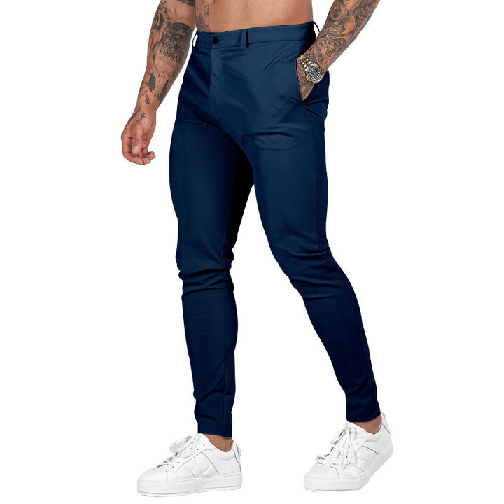 Herren nan Slim-Fit Stretch-Chino mit schmal zulaufendem Bein und dezenten Eingrifftaschen Drune