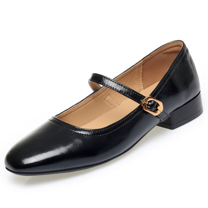 Damen Elegante Mary Jane Ballerinas mit Schmuckdetails und bequemem Absatz Drune