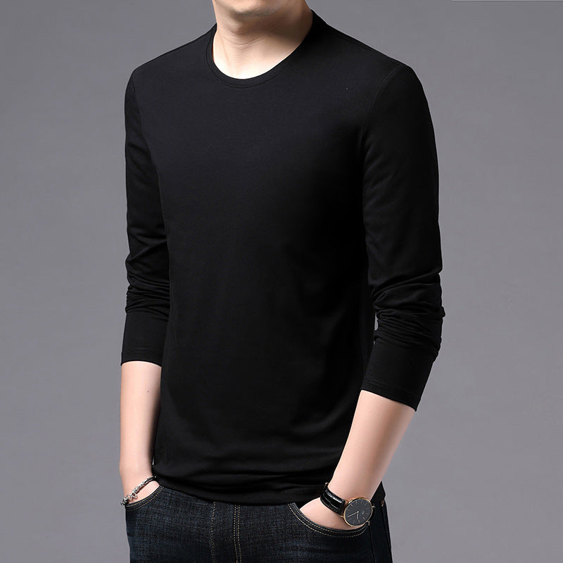 Herren Langarmshirt aus weich fallendem Material mit Rundhalsausschnitt Drune