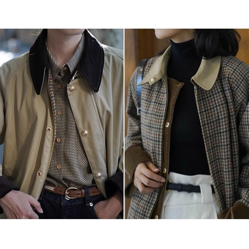 Damen Stilvolle Übergangsjacke mit praktischem Kragen und großen Taschen Drune