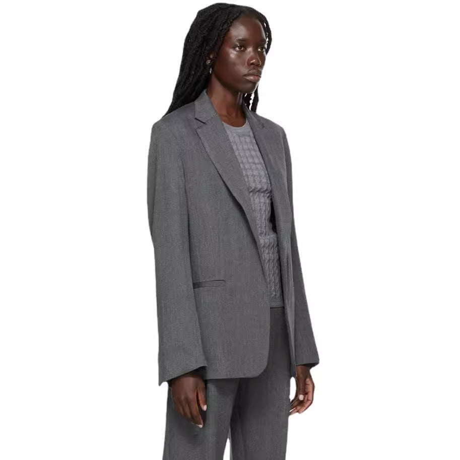 Damen Zweiteiliges Oversize-Blazer‑Set mit weiten Bundfaltenhosen Drune