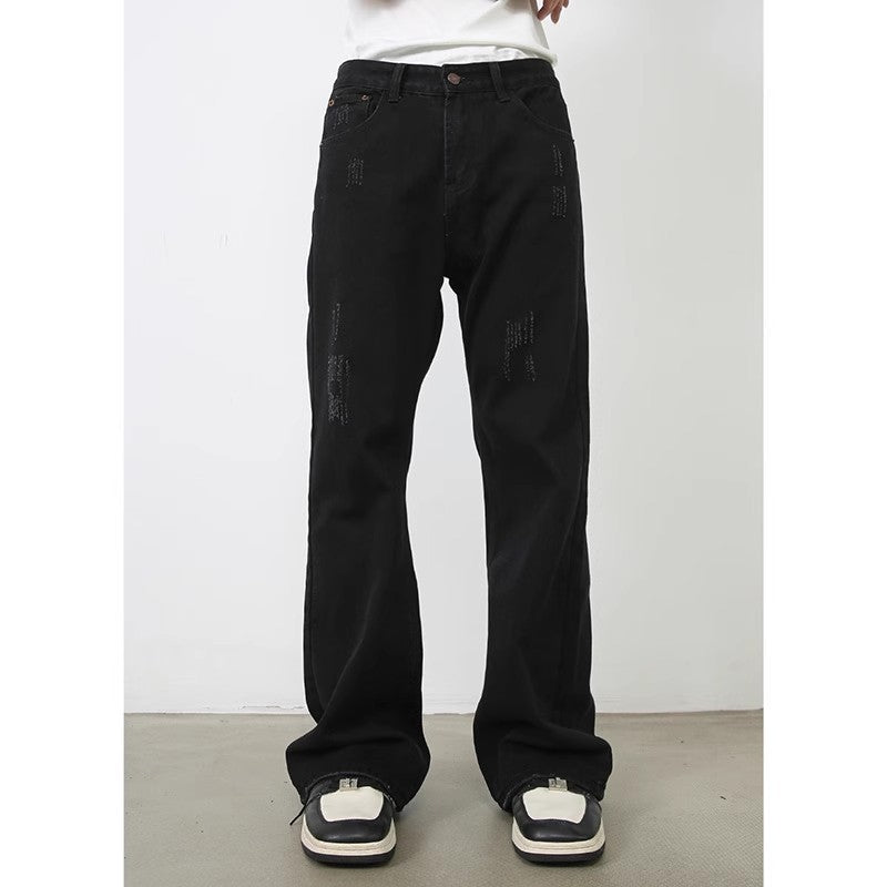 Herren Weitgeschnittene Denim-Hose Drune
