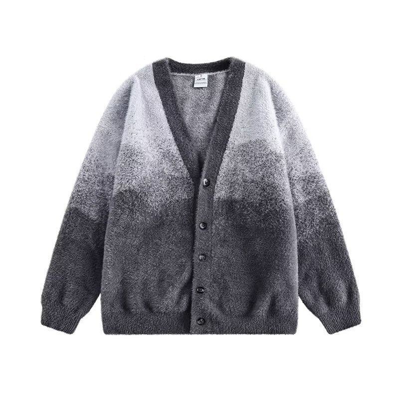 Damen Gemütliche Strickjacke mit Knopfleiste und V-Ausschnitt Drune