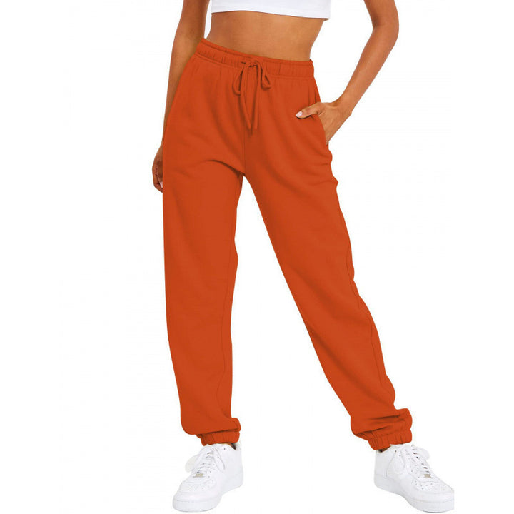 Damen nan locker sitzende Jogginghose mit hohem Komfortbund, verstellbarem Kordelzug und tiefen Seitentaschen Drune