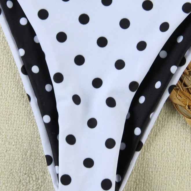 Damen Triangel-Bikini-Set mit modischem Punkte-Design Drune
