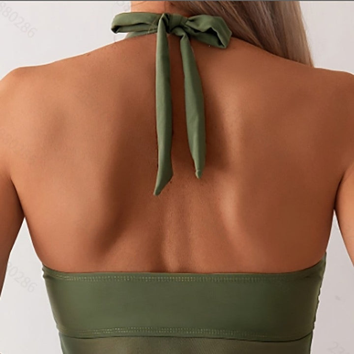 Damen Tankini-Set mit elegantem Wickeldesign und figurformendem Schnitt Drune