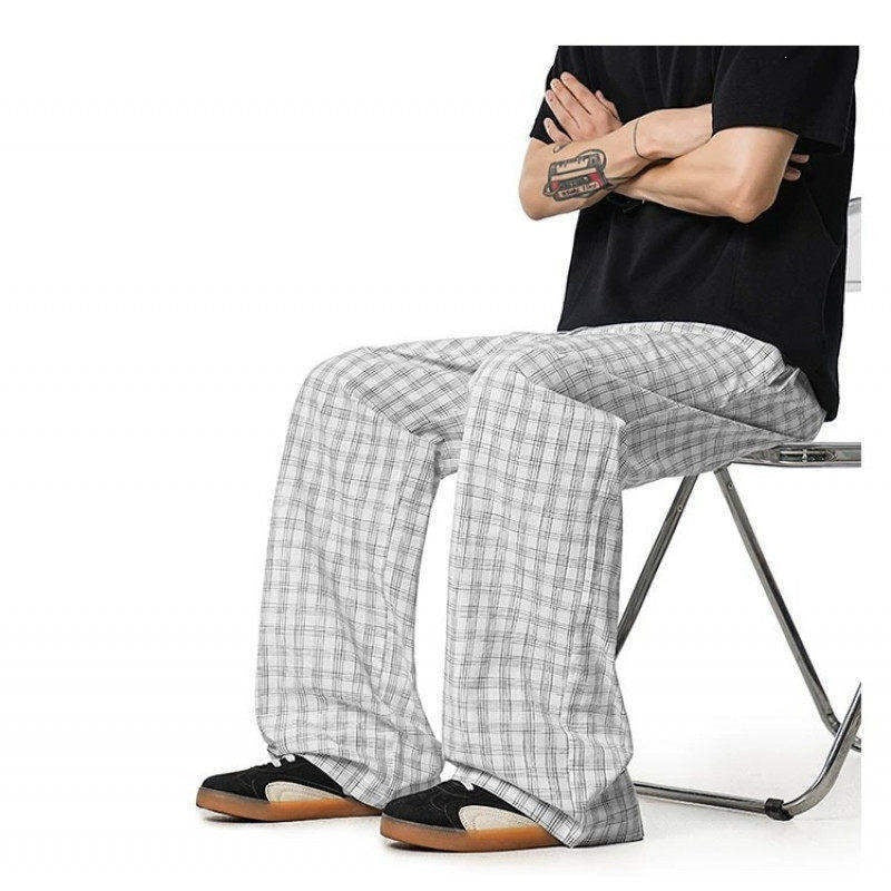 Damen Weit geschnittene Karohose Drune