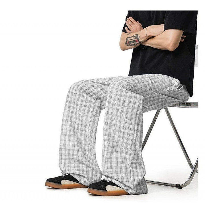 Damen Weit geschnittene Karohose Drune