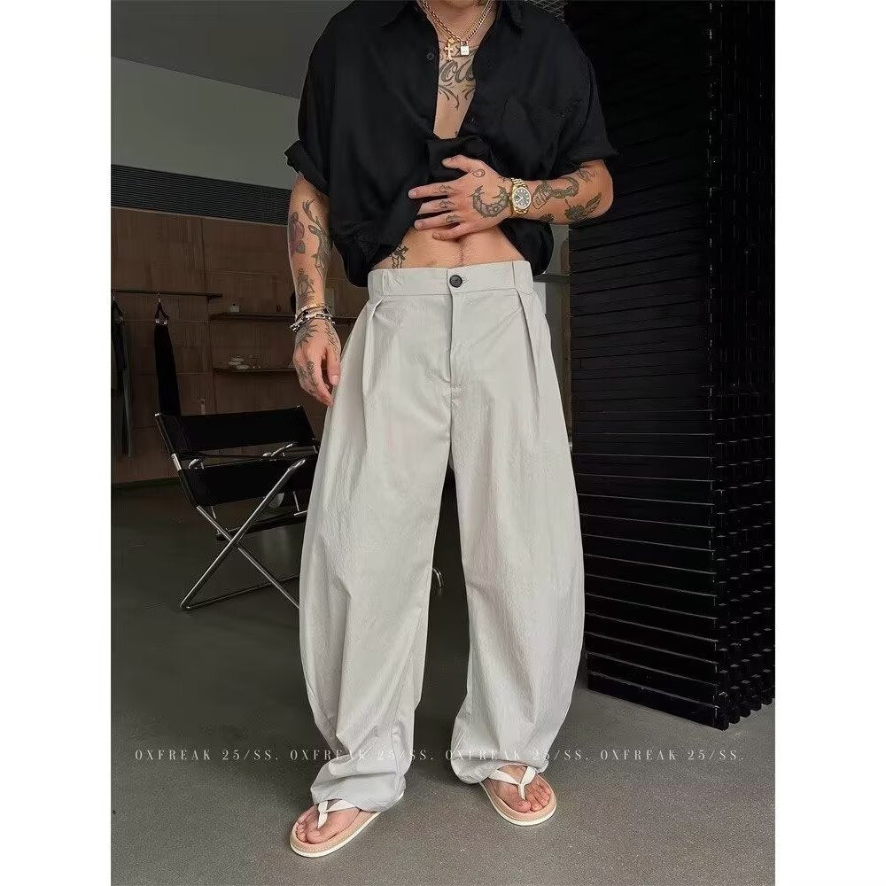 Herren Trendige Locker geschnittene Kurzarm Hemdbluse Drune