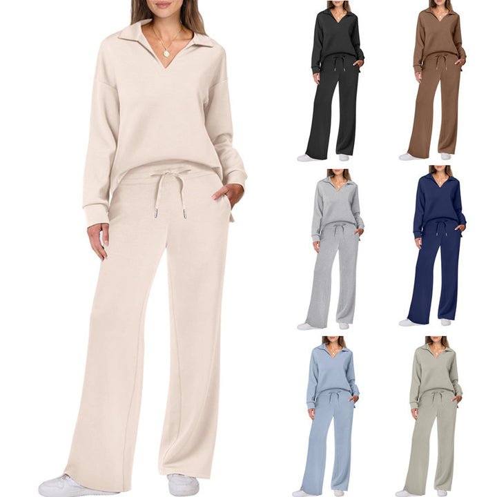 Damen Elegante Sportliche Freizeitgarnitur mit weitem Schnitt Drune