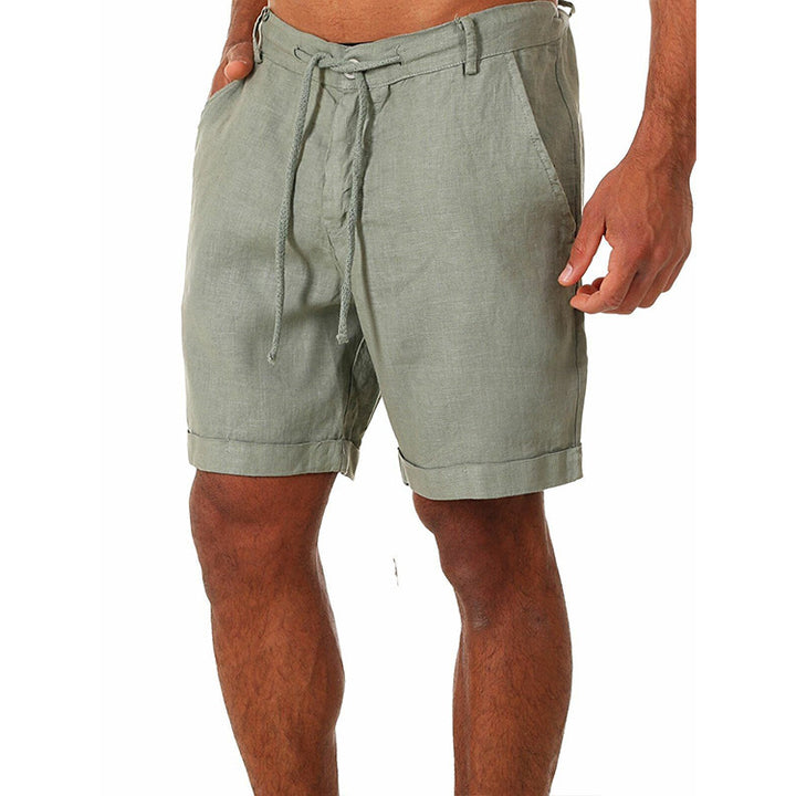 Herren lässige Leinenkurze Shorts mit verstellbarem Bund und praktischen Taschen Drune