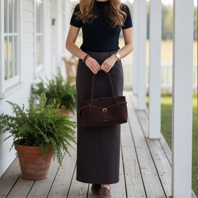 Damen Zweiteiliges Tailoring-Set mit cropped Blazer und hochtailliertem Bleistift-Midirock Drune