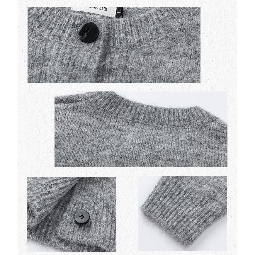 Damen Klassische Strickjacke mit Knopfleiste Drune