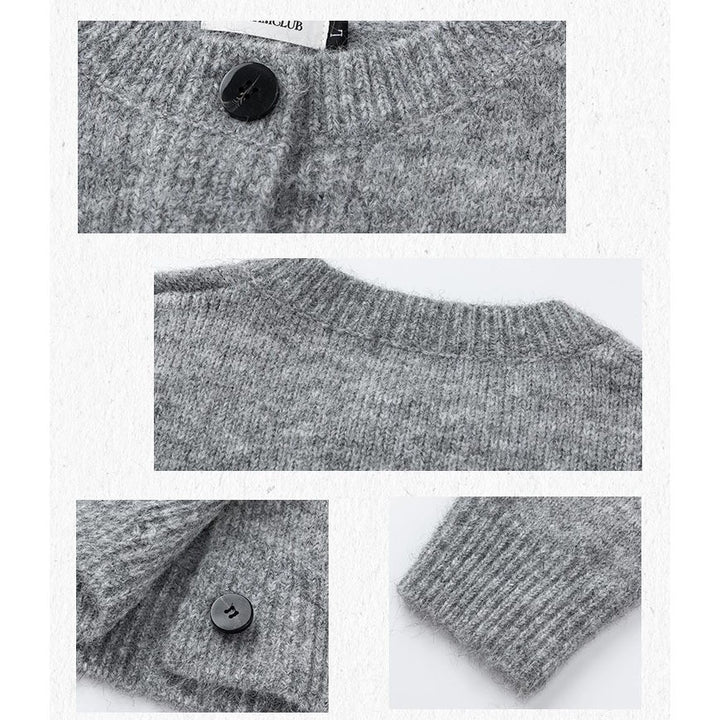 Damen Klassische Strickjacke mit Knopfleiste Drune