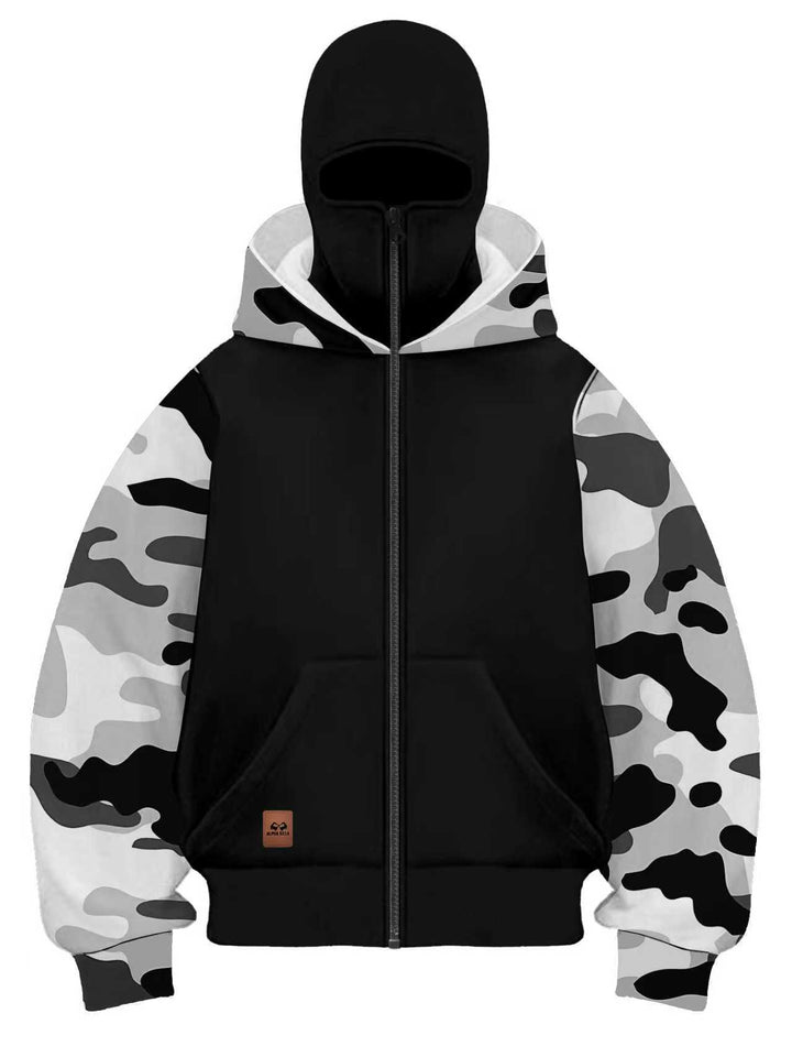 Herren Modische Camouflage Kapuzenjacke Drune