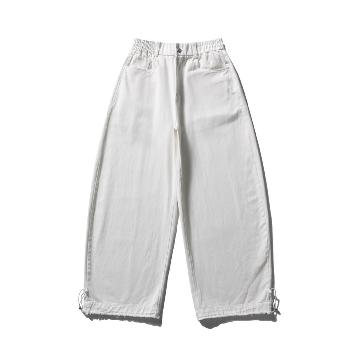 Damen Culotte-Hose im weiten Schnitt mit elastischem Bund und Kordelzug Drune