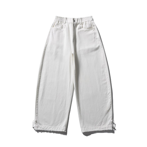 Damen Culotte-Hose im weiten Schnitt mit elastischem Bund und Kordelzug Drune