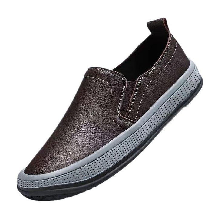 Herren Bequeme Slip-On Sneakers aus Leder Drune