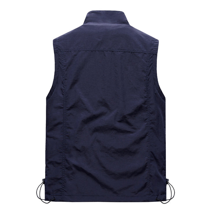 Herren Leichte wind- und wasserabweisende Utility-Weste mit Stehkragen, Mesh-Futter & verstellbarem Saum Drune