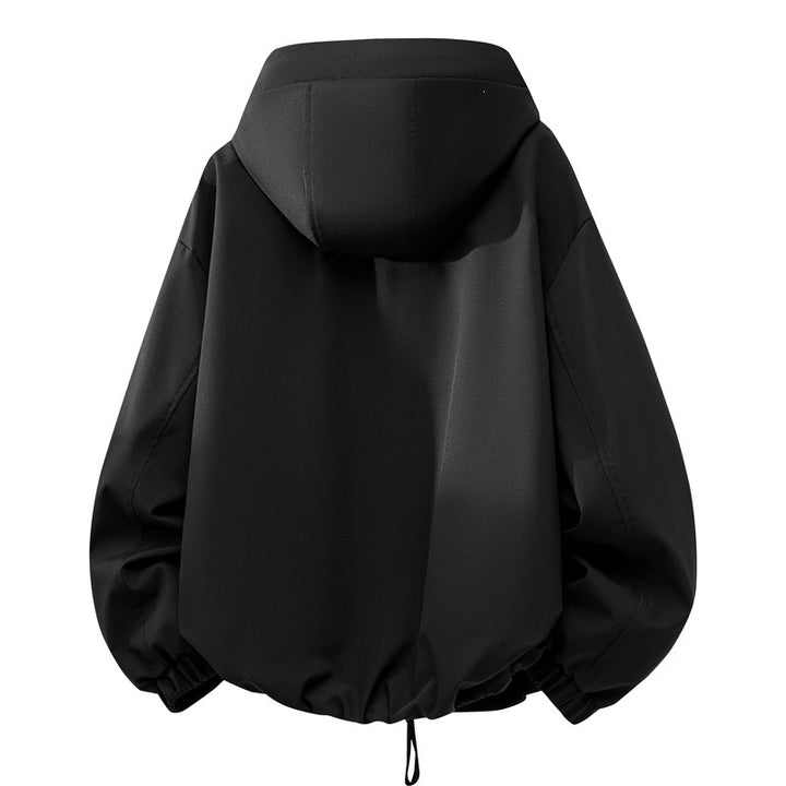 Unisex Oversize Regen- und Windjacke mit Kapuze, wasserabweisender Funktionsmembran Drune