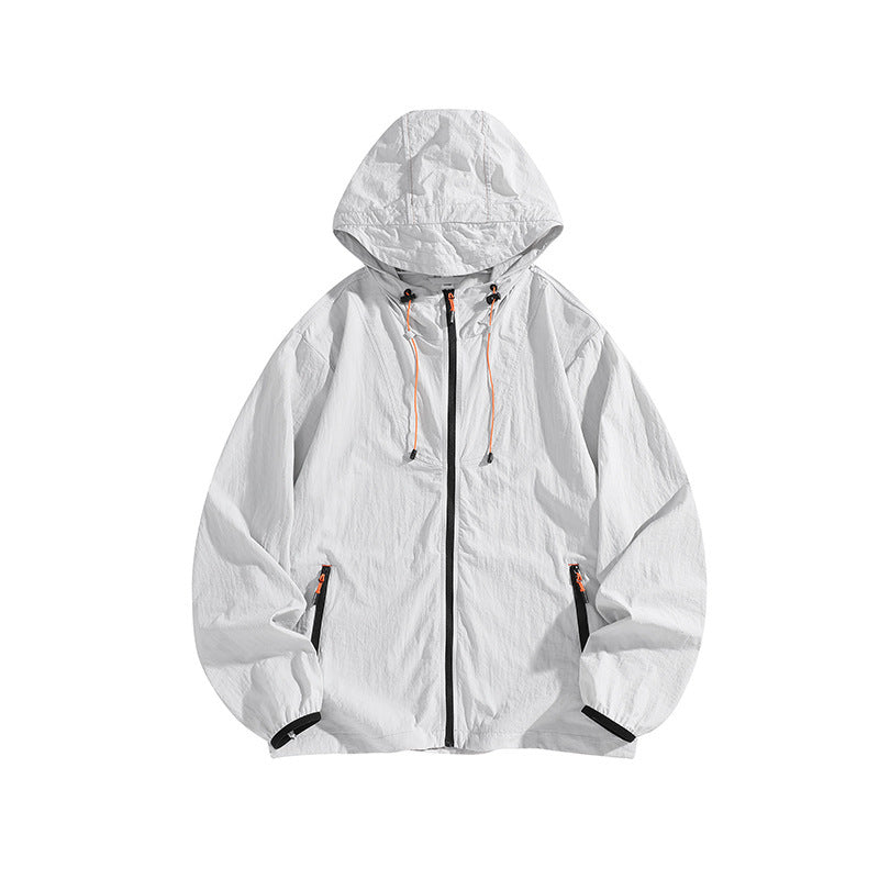 Herren Leichte Outdoorjacke mit Kapuze und praktischen Reißverschlusstaschen Drune