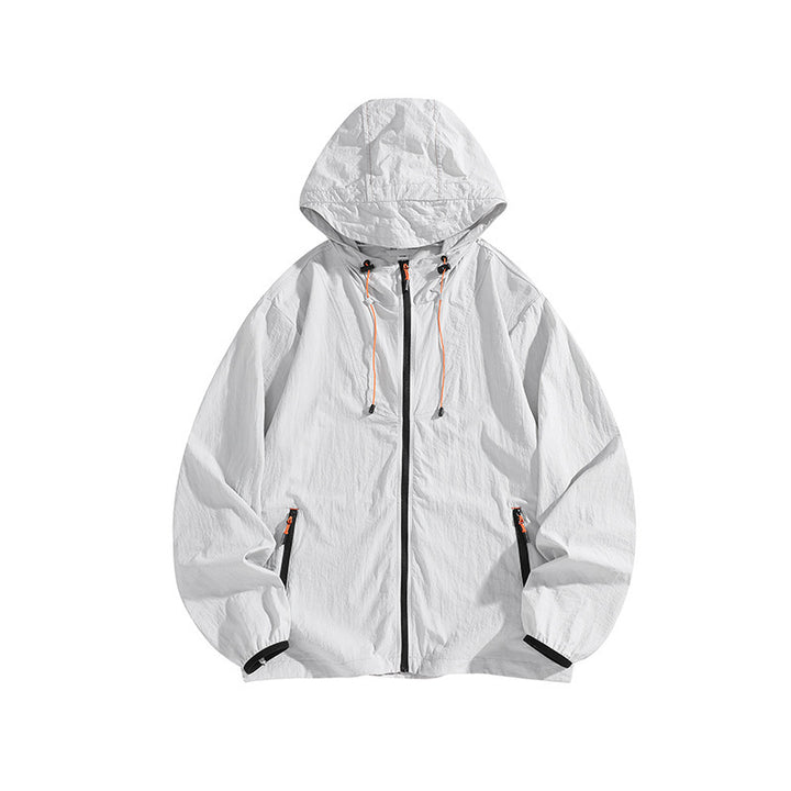 Herren Leichte Outdoorjacke mit Kapuze und praktischen Reißverschlusstaschen Drune