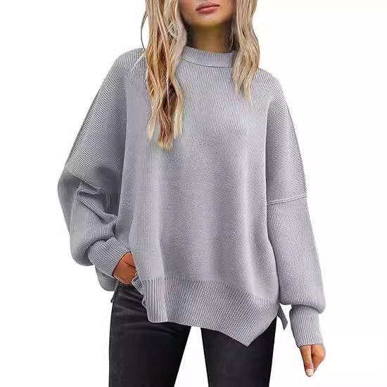 Damen lockerer Strickpullover Drune