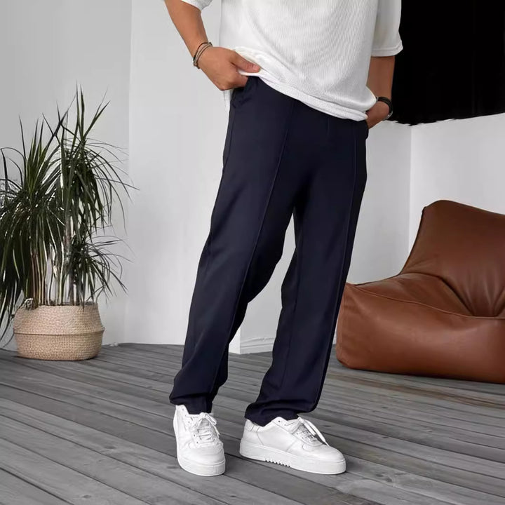Herren elegante und bequeme Chinohose mit Falten Drune