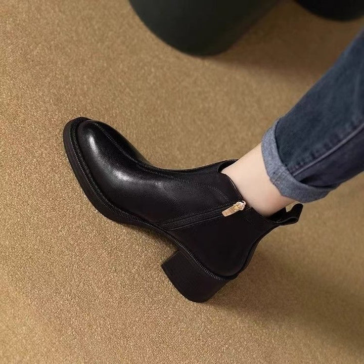 Damen Elegante und bequeme Stiefeletten mit Reißverschluss Drune