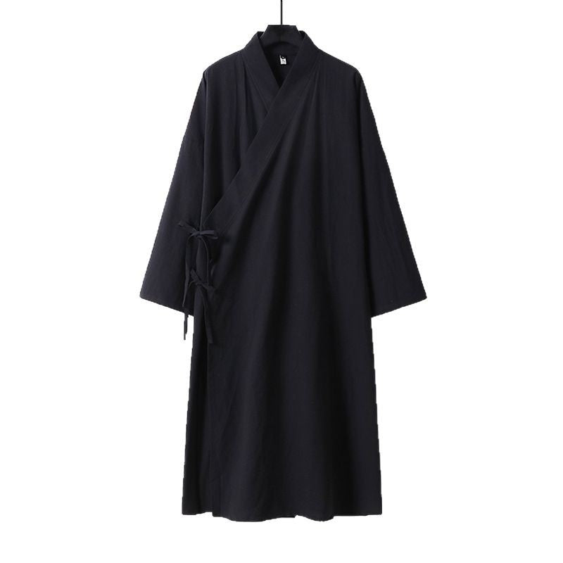 Unisex Langer Oversize-Kimono‑Mantel mit dezentem Knebelverschluss und weiter Silhouette Drune