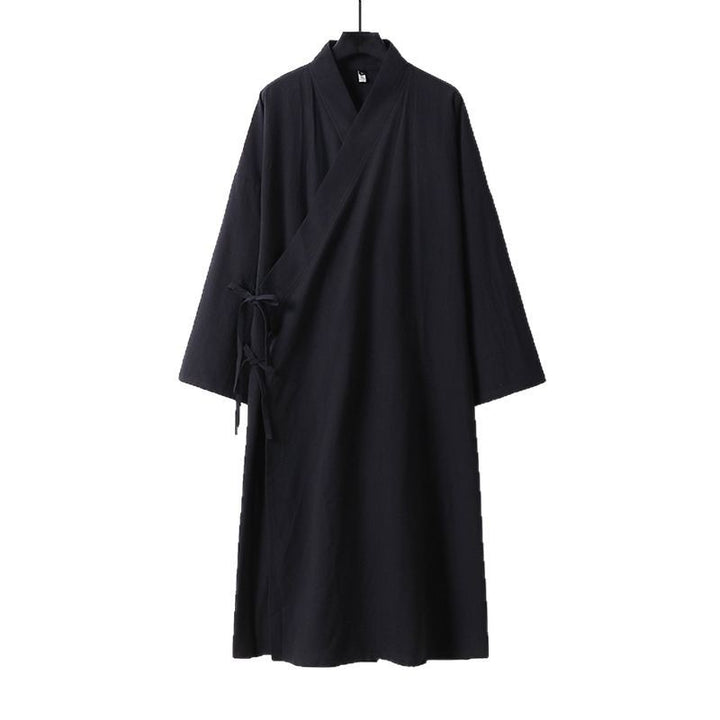 Unisex Langer Oversize-Kimono‑Mantel mit dezentem Knebelverschluss und weiter Silhouette Drune