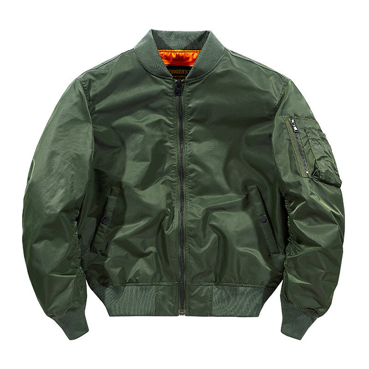 Herren Flieger-Bomberjacke aus technischem Nylon mit Rippbündchen und Ärmeltasche Drune