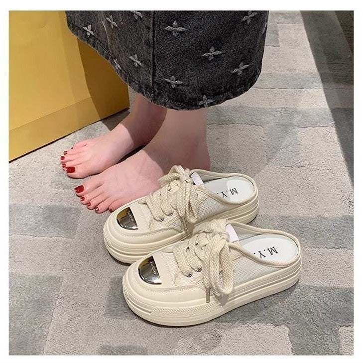 Damen modische Slip-On Sneakers mit dämpfender Sohle und luftiger Mesh-Oberfläche Drune