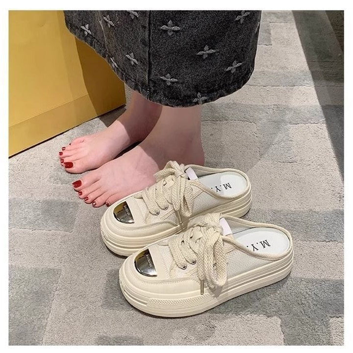 Damen modische Slip-On Sneakers mit dämpfender Sohle und luftiger Mesh-Oberfläche Drune
