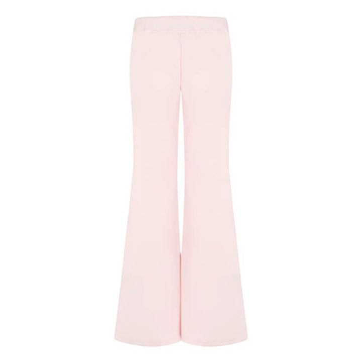 Damen Ausgestellte Loungehose mit hohem Komfortbund, Kordelzug und Strass‑Logo Drune