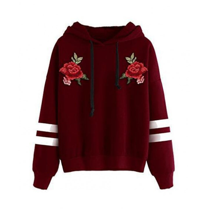 Damen Sweatshirt mit hochqualitativen Rosenstickereien Drune