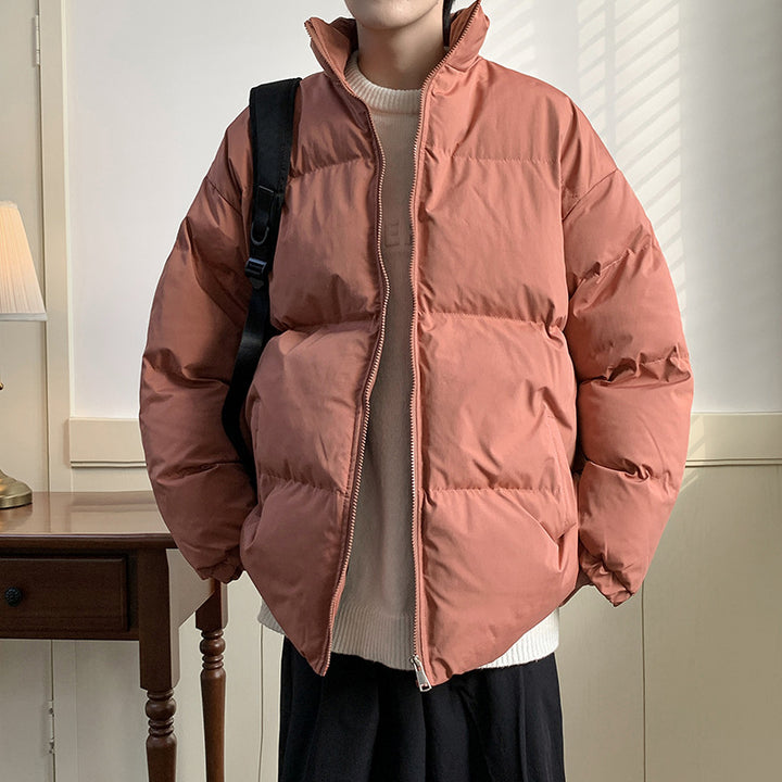 Unisex Oversize Steppjacke mit hohem Stehkragen und Thermofutter Drune