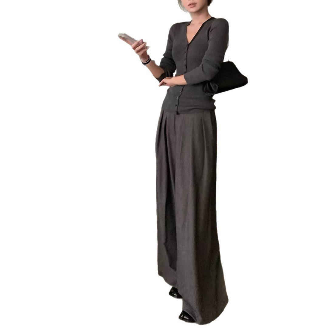 Damen Elegante weite Hochbundhose Drune