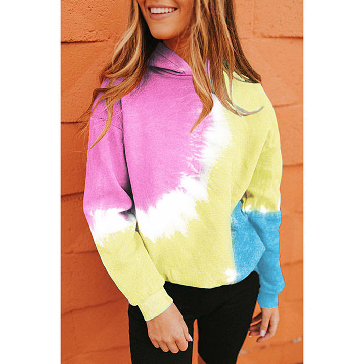 Damen lässiger Kapuzenpullover im auffälligen Batik-Design Drune