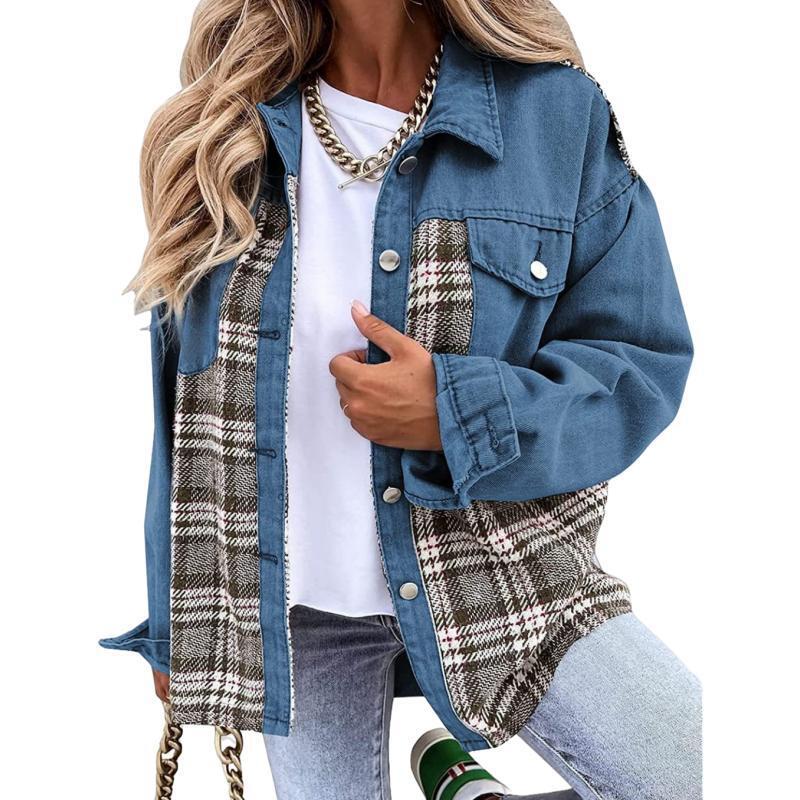 Damen modische Overshirt-Jacke Drune