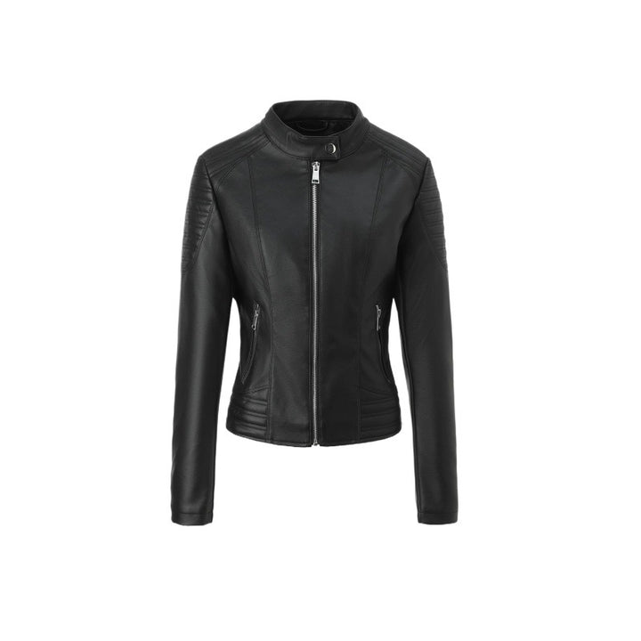 Damen Modische Kunstlederjacke Drune