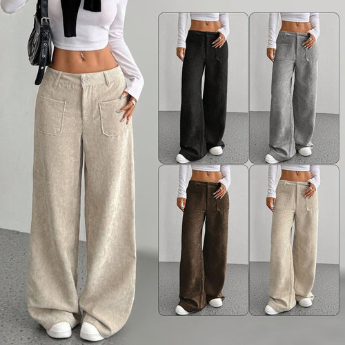 Damen Weite Cordhose Drune