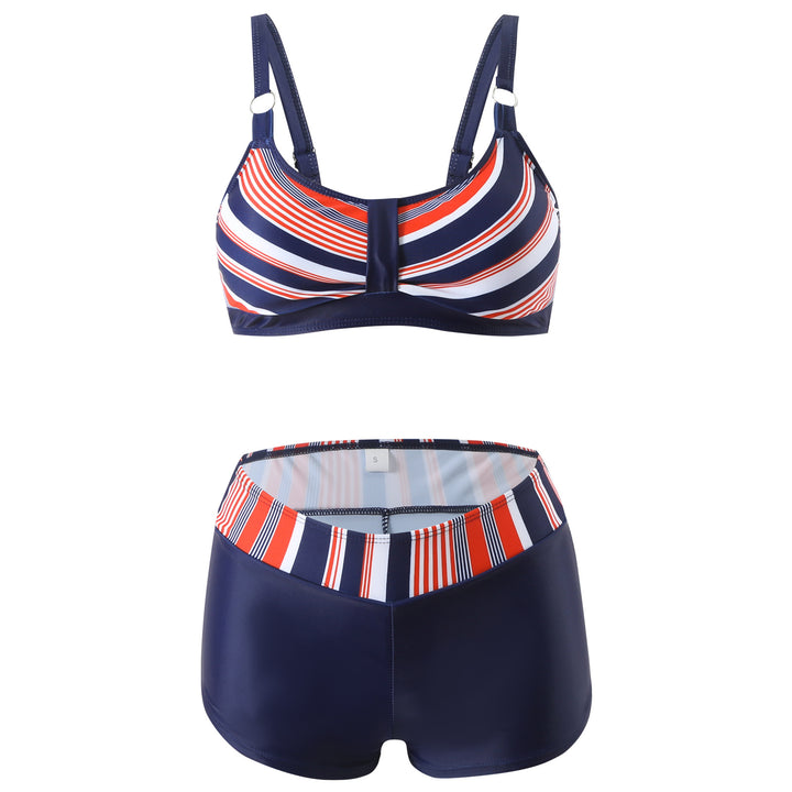 Damen nan sportliches Bikini-Set mit stützendem Bustier-Top und figurformenden Badeshorts Drune